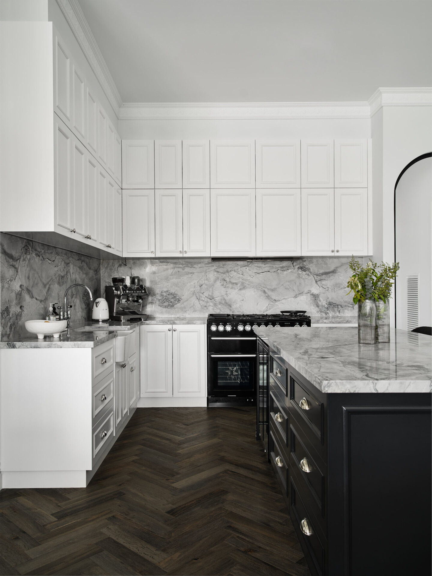 natural stone and timber combination