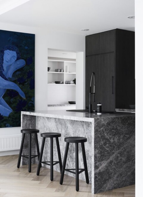 Urban contemporary look with herringbone timber flooring