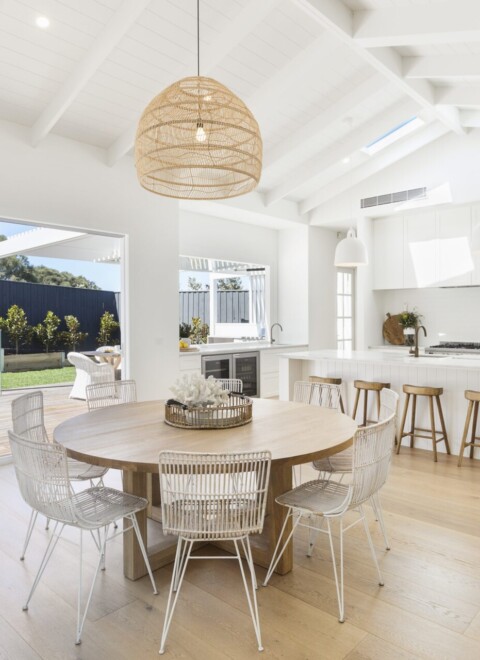 Boho luxe feel with timber flooring