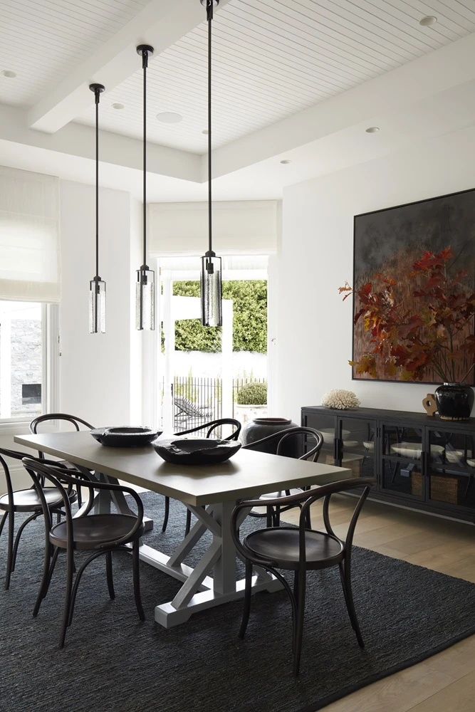 Engineered timber flooring in dining area