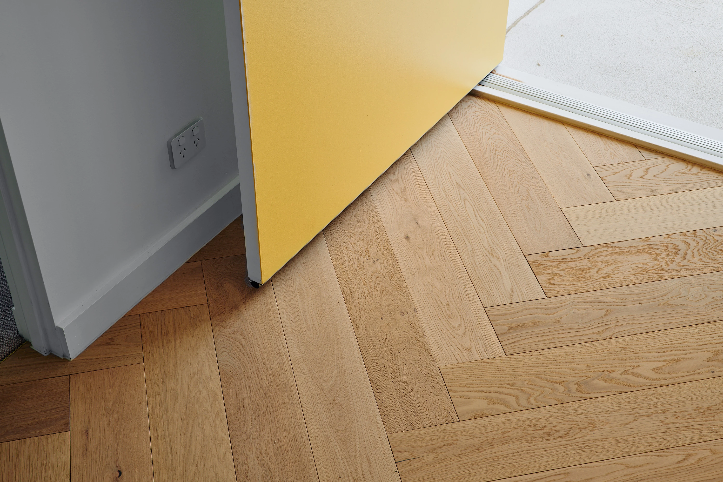 Light colored timber flooring