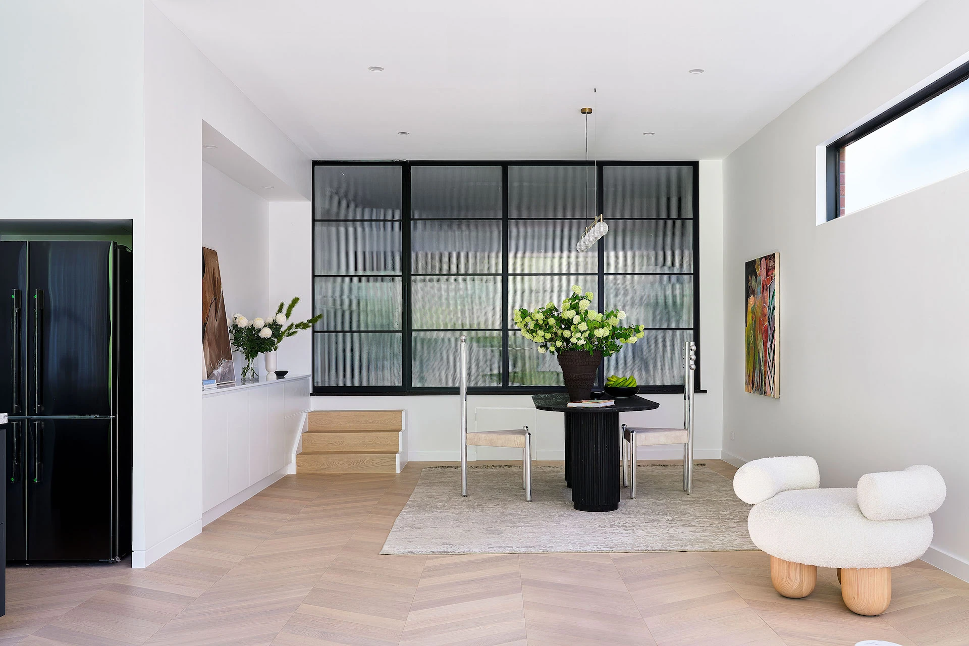 Bold skirting with timber flooring in interiors