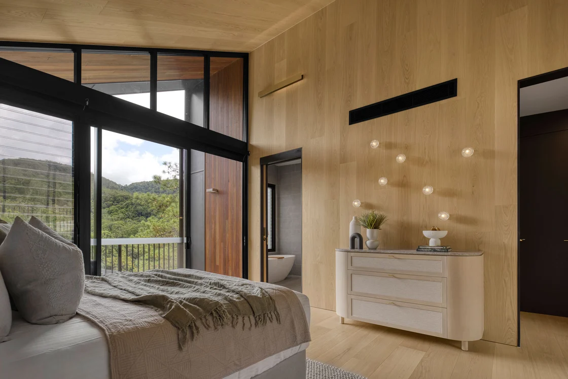 Beige timber flooring at Eden Health Retreat