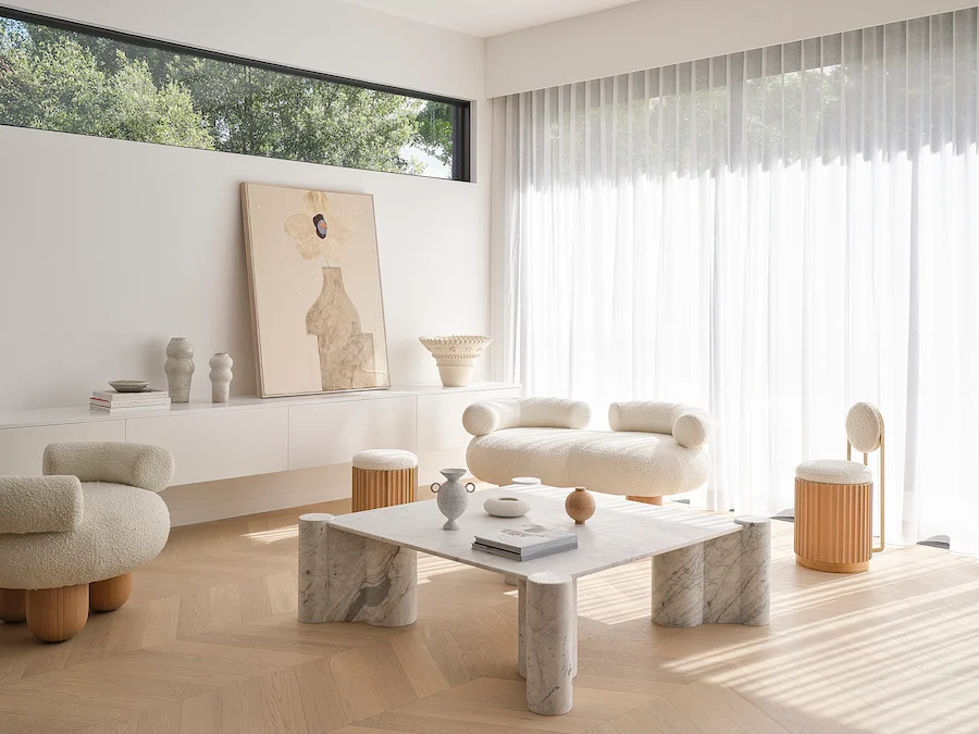 Light beige timber flooring for home