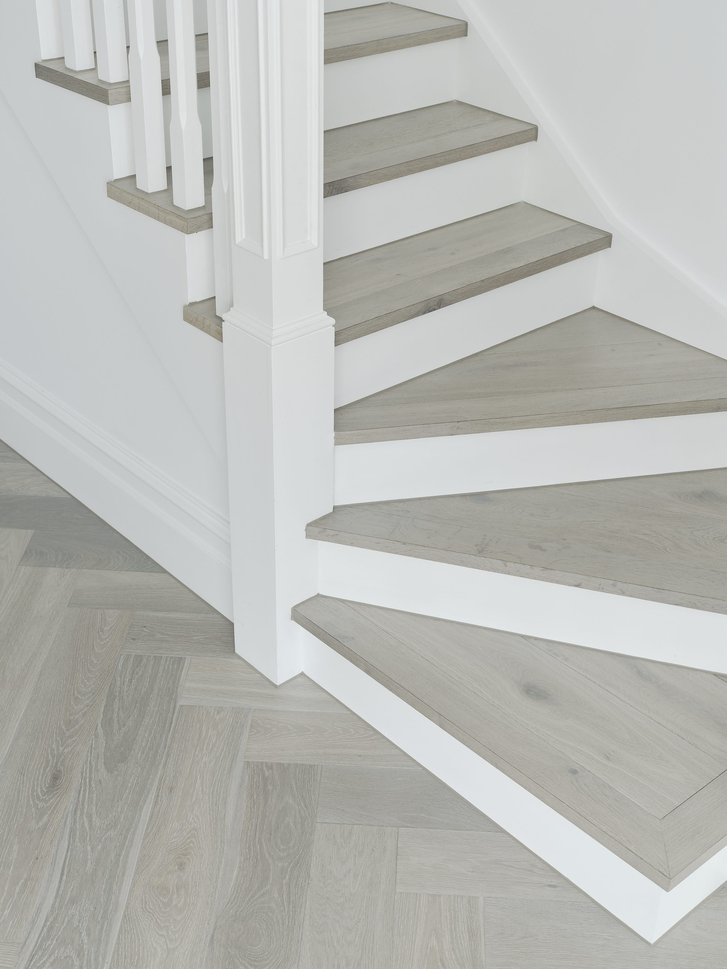Bull nose timber stairs