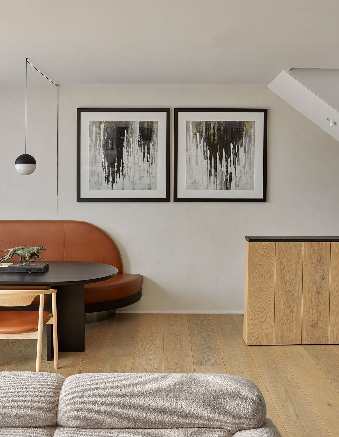 Use of light timber flooring