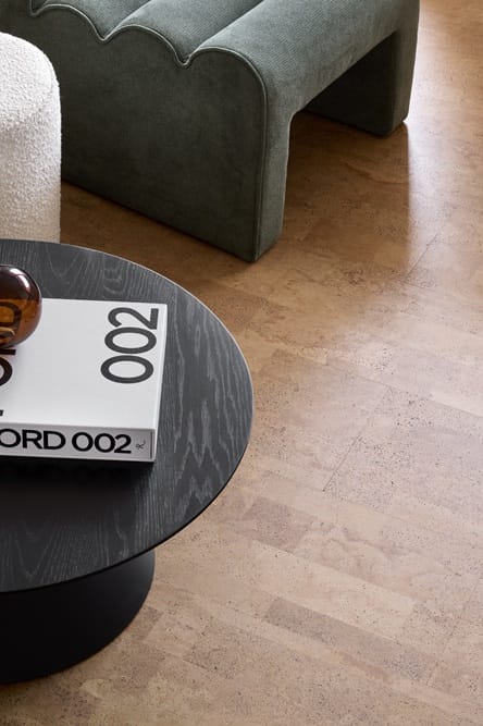 cork flooring in living room