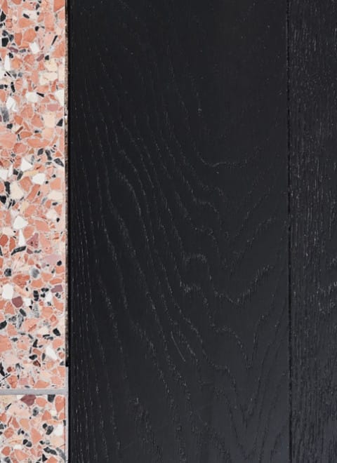 combination of timber and Terrazzo