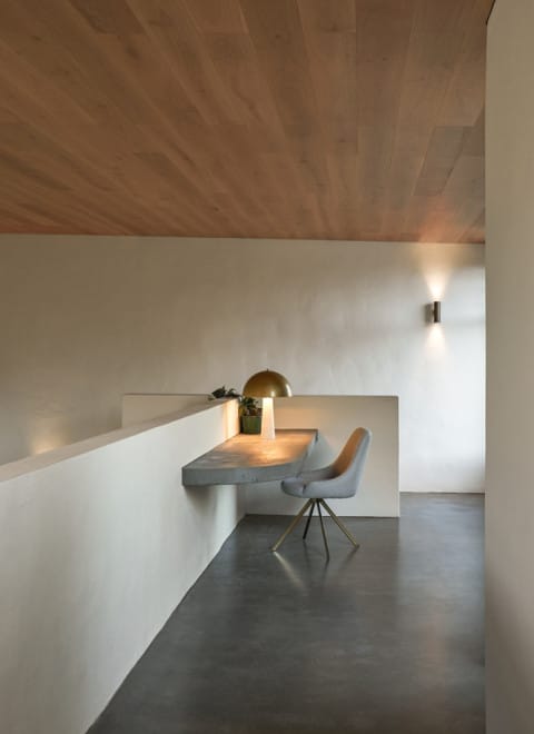 combination of timber and concrete