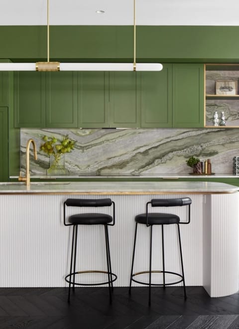 timber flooring and brass combination