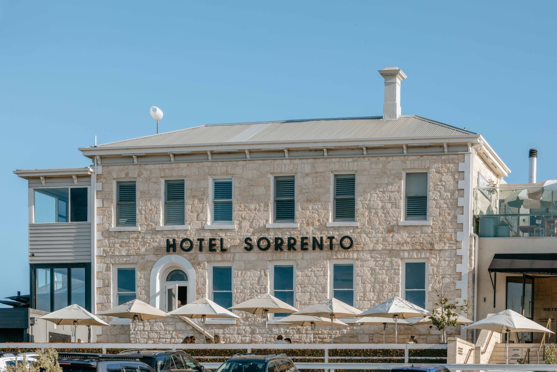Hotel Sorrento heritage limestone building, Mornington Peninsula